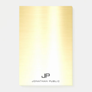 Glamourous Gold Modern Template Elegant Trendy Post-it Notes