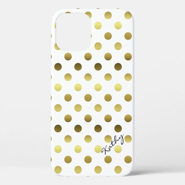 Glamourous Gold Polka Dot  Case-Mate iPhone Case (Back)