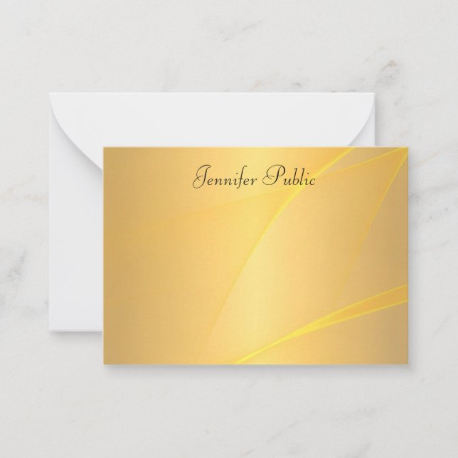 Glamourous Gold Template Background Handwritten (Front)