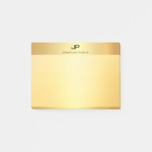Glamourous Gold Template Modern Trendy Elegant Post-it Notes