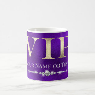 Glamourous Gold VIP on Purple Coffee Mug