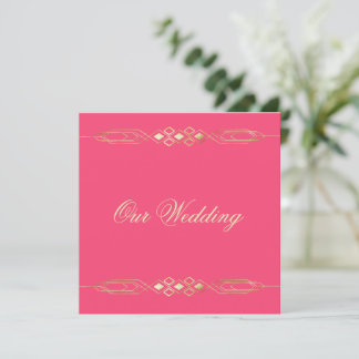 Glamourous Gold Wedding Invitation