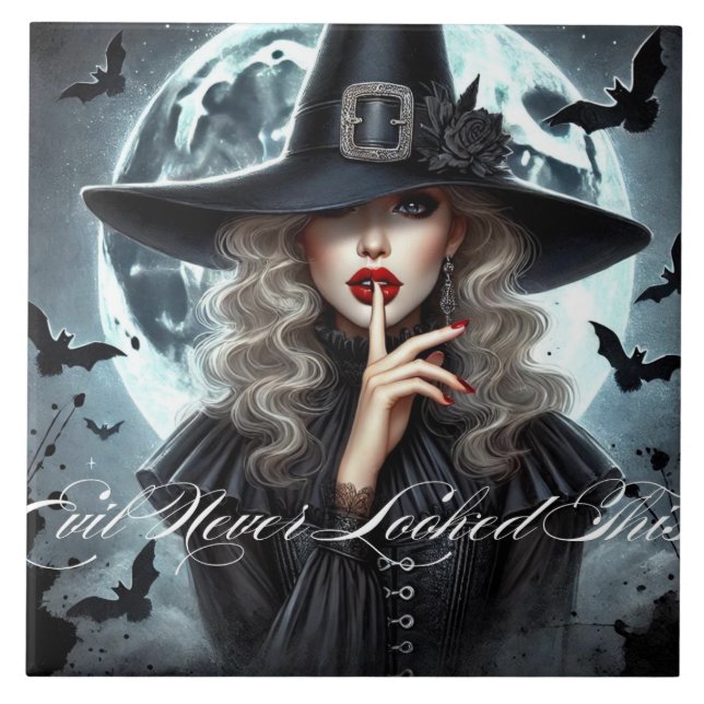 Glamourous Gothic Witch Coaster (Front)