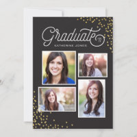 Glamourous Grad 4-Photo Collage Graduation