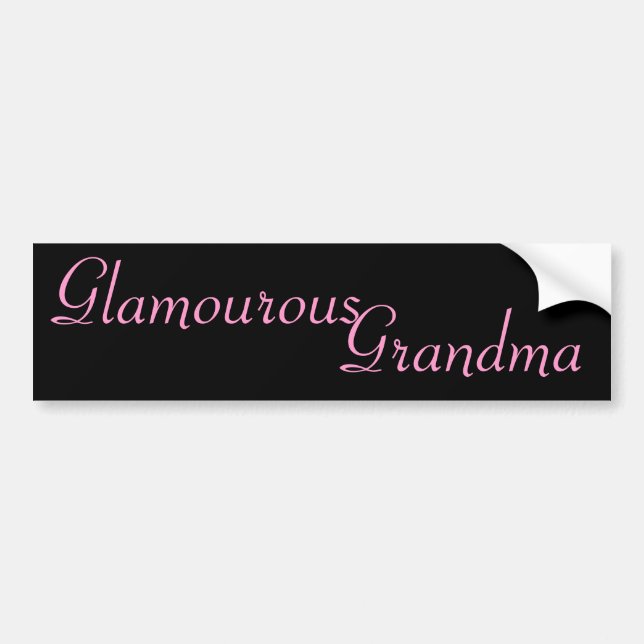 Glamourous, Grandma Bumper Sticker (Front)