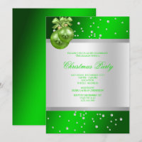 Glamourous Green Baubles & Pearls Christmas
