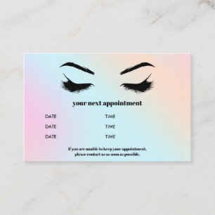 Glamourous Holographic Browbar Eyelash Luxury Business Card
