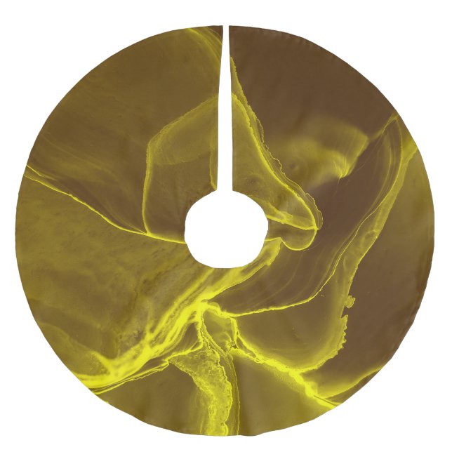Glamourous ink fluid: marble foil. brushed polyester tree skirt (Front)