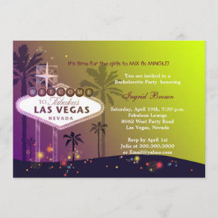 Glamourous Las Vegas Fun Bachelorette Party Invitation