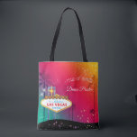 Glamourous Las Vegas Wedding Maid of Honour Tote Bag<br><div class="desc">Glamourous Las Vegas sign, tall palm trees and twinkling stars illustrated on custom Maid of Honour Gift Bags. Lovely gift items you can fully customise with your own text. ((You can find the matching wedding essentials & favours in this store, Bridal Heaven. Contact ujean4791@gmail.com for custom work and/or coordinating wedding...</div>