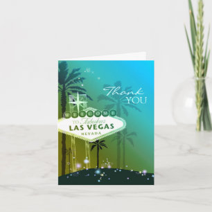 Glamourous Las Vegas Wedding Thank You Card
