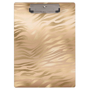 Glamourous Light Brown Leopard Spots Animal Print Clipboard
