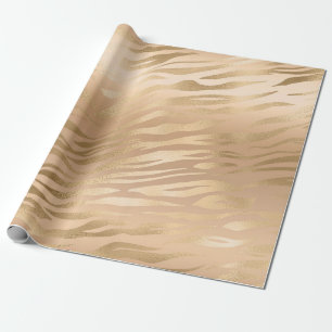Glamourous Light Brown Leopard Spots Animal Print Wrapping Paper
