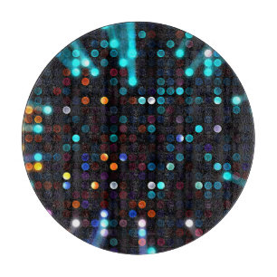 Glamourous Lights: Abstract Fashion Wallpaper Cutting Board
