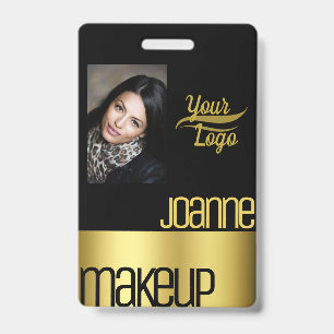 Glamourous Luxury Golden Elegant Beauty Salon Gold ID Badge