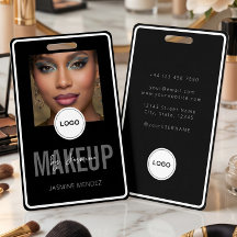 Glamourous Makeup Artist Black White Photo Lanyard
