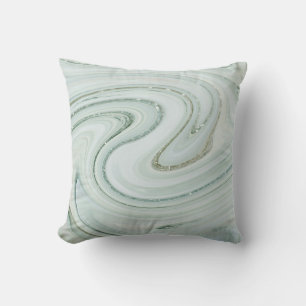 Glamourous Marble Swirl Glitter Chic Cushion