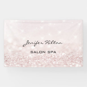 Glamourous modern chic faux glittery bokeh banner