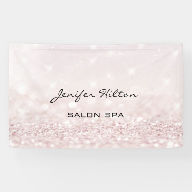 Glamourous modern chic faux glittery bokeh banner (Horizontal)