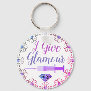 Glamourous nurse shot key ring