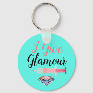 Glamourous nurse shot key ring
