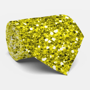 Glamourous Ombre Yellow Green Glitter Party Tie