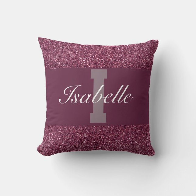 Glamourous personalised name pillow (Front)