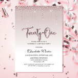 Glamourous Pink Diamonds Surprise 21st Birthday Invitation<br><div class="desc">Organise your surprise 21st birthday celebration and invite your friends and loved ones with this glamourous pink diamonds birthday party invitation.</div>