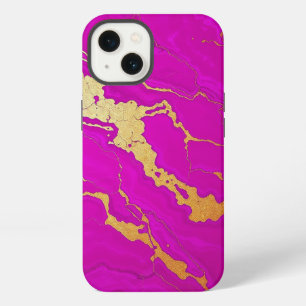 Glamourous Pink & Gold Marble iPhone 13 Case