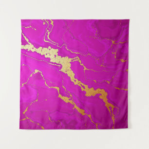 Glamourous Pink & Gold Marble Tapestry