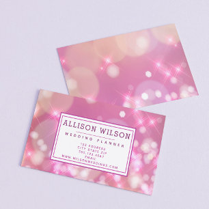 Glamourous Pink Sparkles Business Card