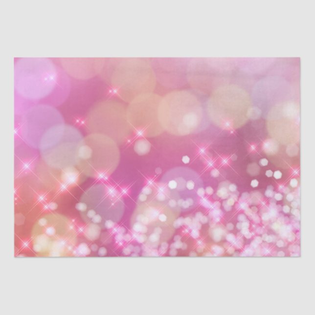 Glamourous Pink Sparkles Tissue Paper (Front)
