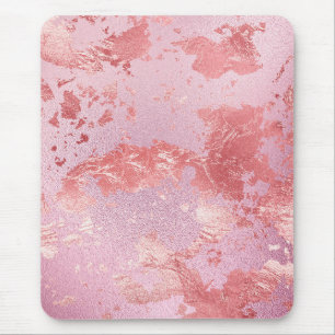 Glamourous Pink Sparkly Metallic Foil Mouse Pad