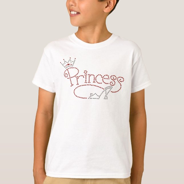 Glamourous Princess Crown & High Heel Shoe T-Shirt (Front)