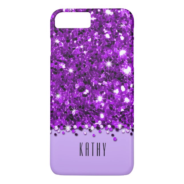 Glamourous Purple Sparkly Glitter Confetti Case (Back)