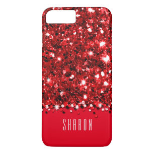 Glamourous Red Sparkly Glitter Confetti Case