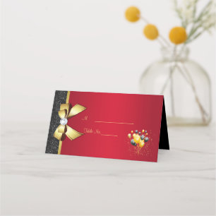 Glamourous, Romantic Elegance Birthday Party Place Card