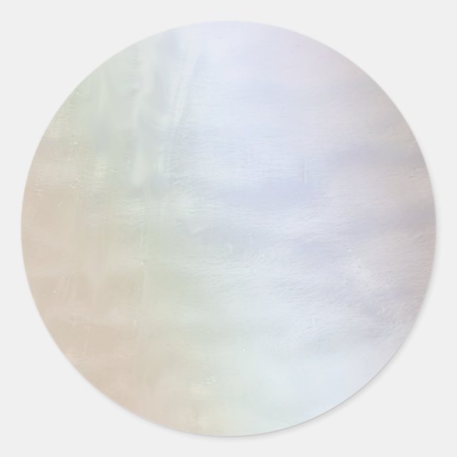 Glamourous Romantic iridescent  pearl holographic Classic Round Sticker (Front)