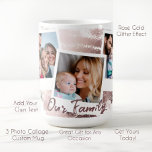 Glamourous Rose Gold and White 3 Picture Collage Coffee Mug<br><div class="desc">An elegant custom photo collage mud for any occasion! Add 3 pictures and your event or celebration! Customise yours today!




monogram,    girly,    glitter,    makeup,    elegant,    lashes,    sparkly,    rose gold,    pink,  lux luxurious,    glam glamourous,    unique,  modern elegant,    keepsake,    glitter dust,   rose  gold.</div>