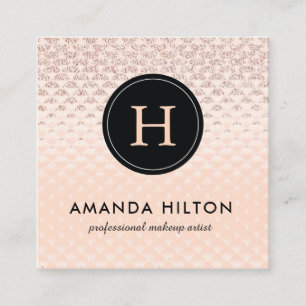 Glamourous Rose Gold Business Card Template