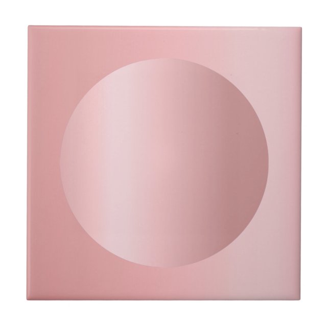 Glamourous Rose Gold Customisable Image Template Ceramic Tile (Front)