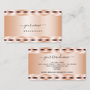 Glamourous Rose Gold Effects Flashy and Elegant Business Card