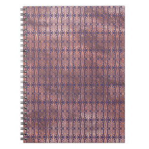 Glamourous Rose Gold Foil and Lavender Art Deco Notebook