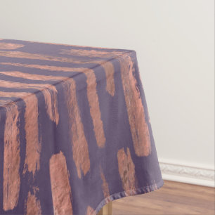 Glamourous Rose Gold Foil and Lavender Brushstroke Tablecloth