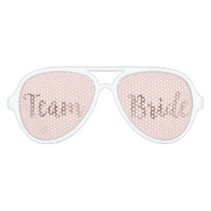 Glamourous Rose Gold Pink Team Bride Sunglasses