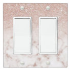 Glamourous Rose Gold White Glitter Marble Gradient