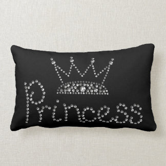 Glamourous Silver Princess Crown Lumbar Cushion