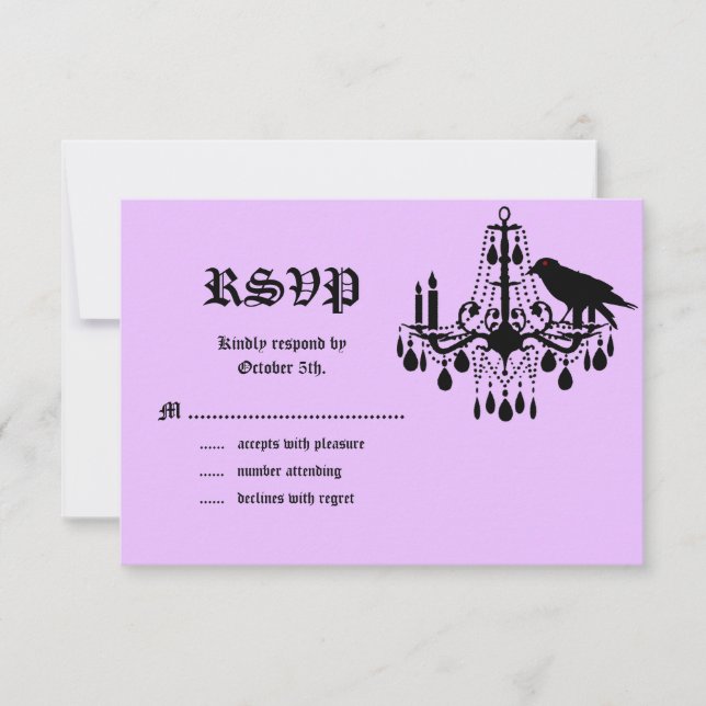 Glamourous Skeletons RSVP purple (Front)