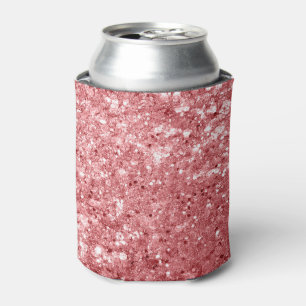 Glamourous Sparkly Pink Glitter Can Cooler