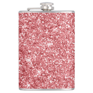 Glamourous Sparkly Pink Glitter Hip Flask